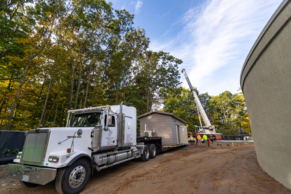 Pump station delivery in Avon