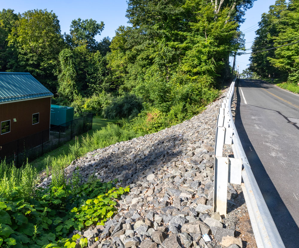 Church Street booster station a year after the storm.
