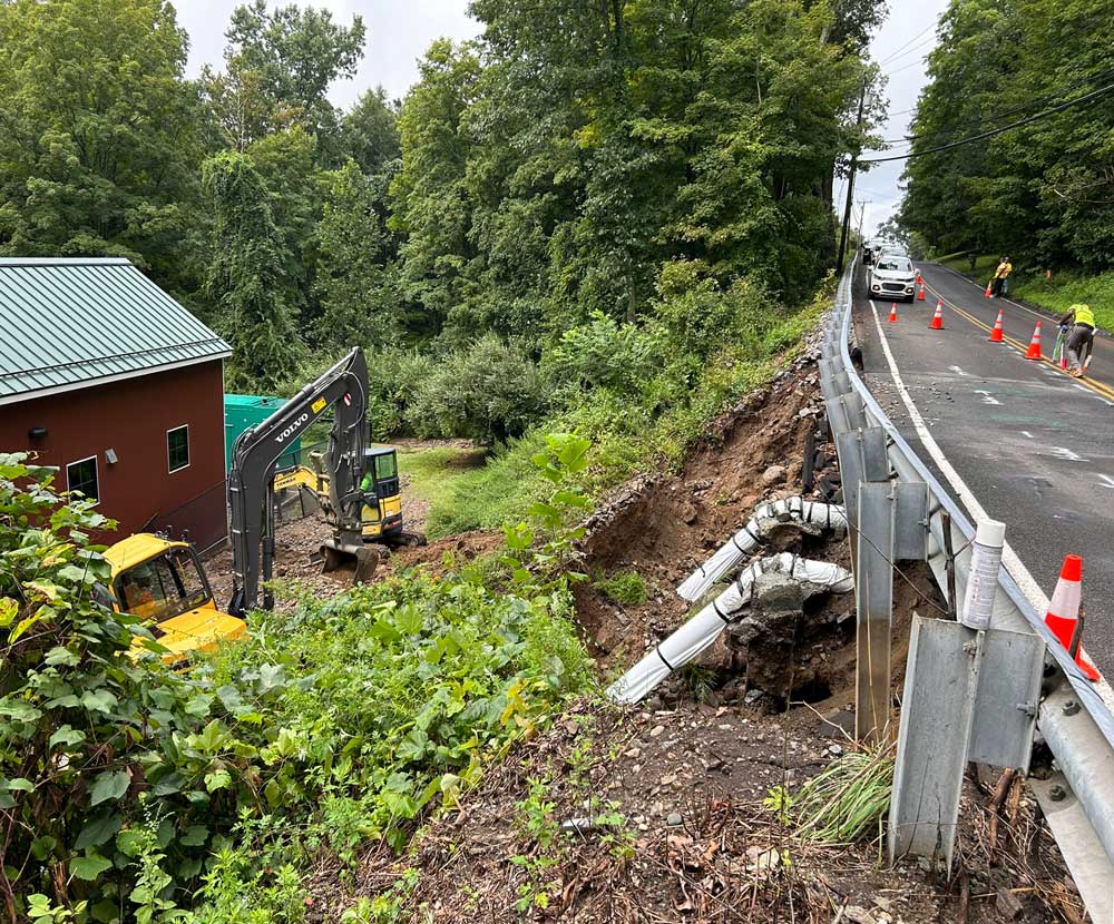 Church Street booster station after the storm.
