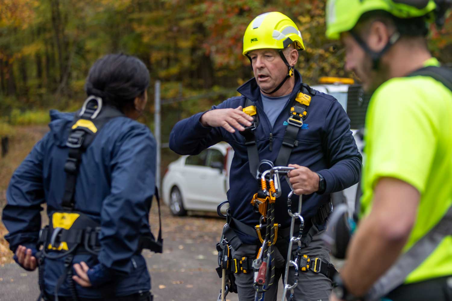 our team worked with instructors from the Connecticut State Fire Academy on safety practices when climbing water tanks.