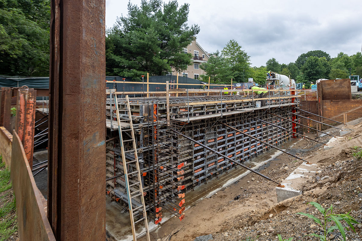 Construction takes place at the Heritage Village treatment plant