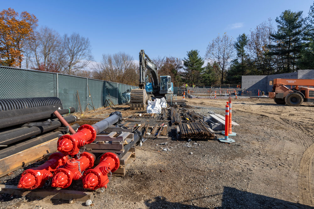 Construction at the new Heritage Village Drinking Water Treatment Facility.